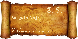 Borgula Vajk névjegykártya